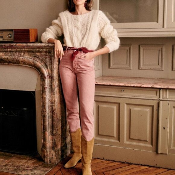 RARE Sezane Brune Jumper Sweater XS/M Ecru Cream Ivory French Soft Alpaca Knit - Picture 5 of 11